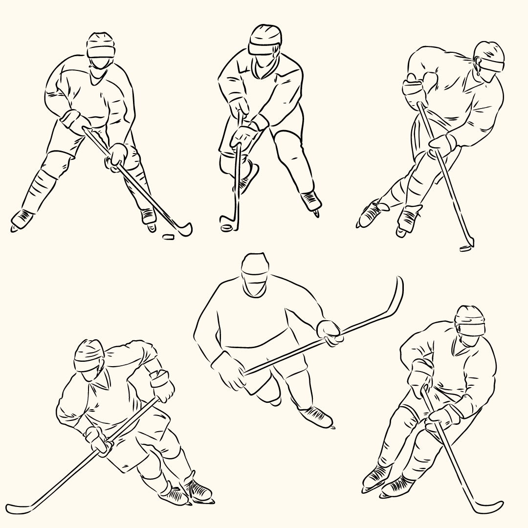 Hockey fabric wall decals