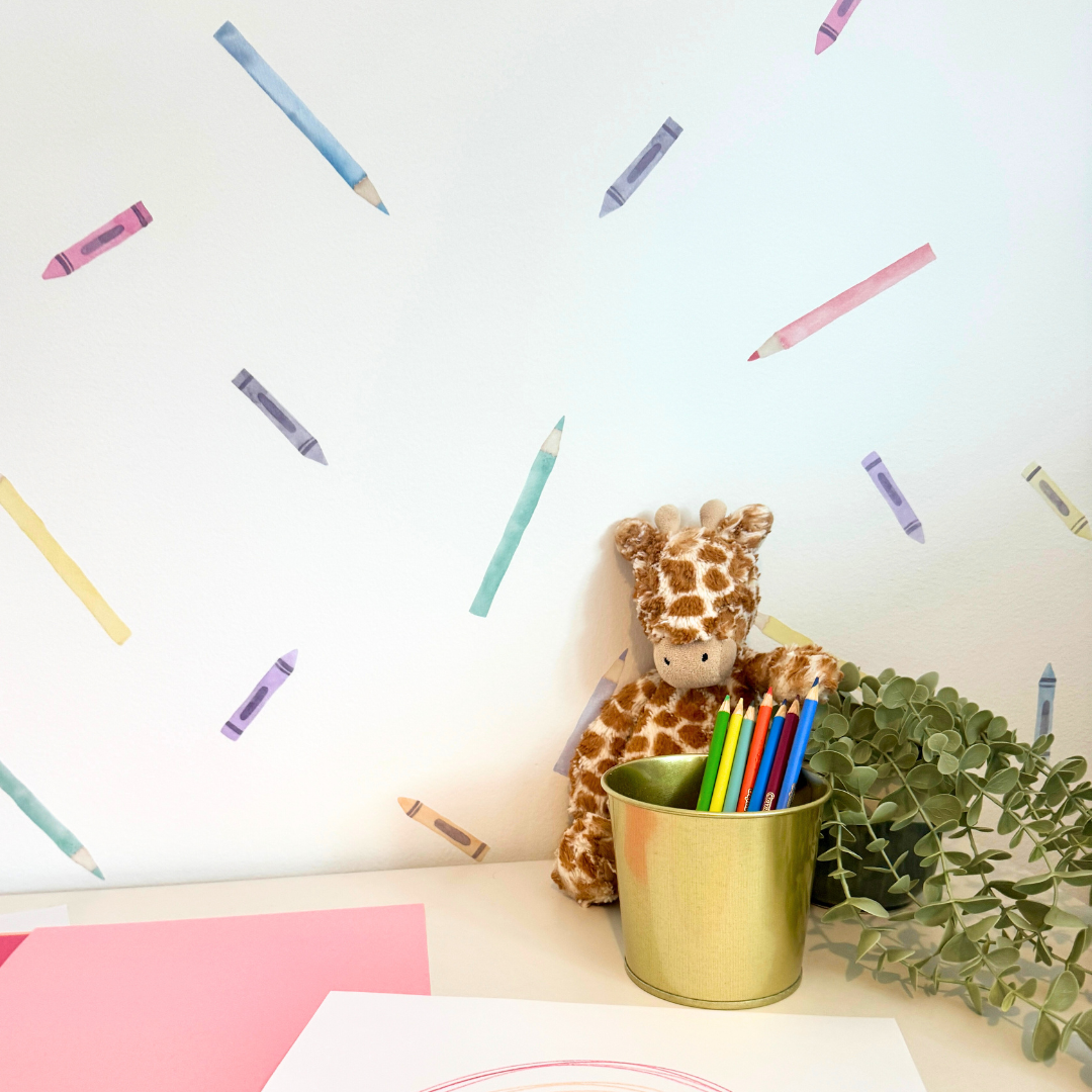 Watercolour Crayons & Pencil Crayons Wall Decals