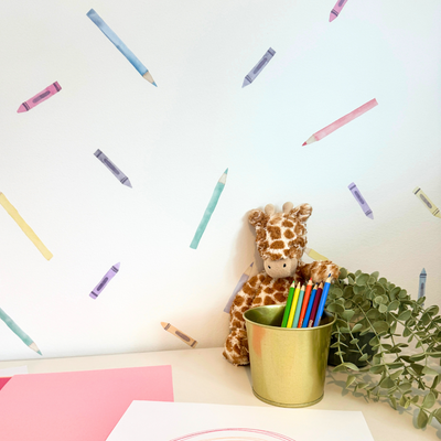 Watercolour Crayons & Pencil Crayons Wall Decals