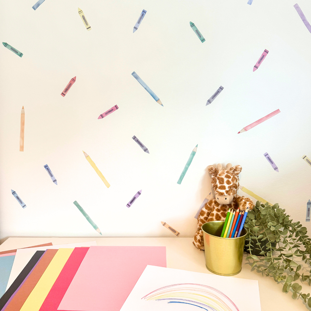 Watercolour Crayons & Pencil Crayons Wall Decals