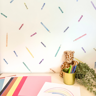 Watercolour Crayons & Pencil Crayons Wall Decals