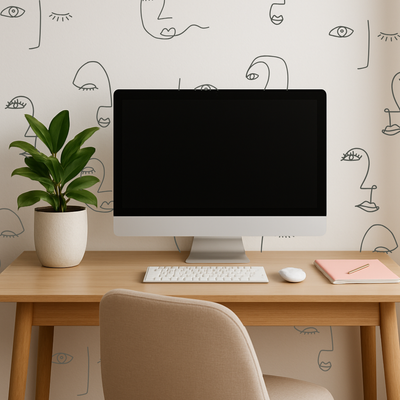 Abstract Faces Wall Decals