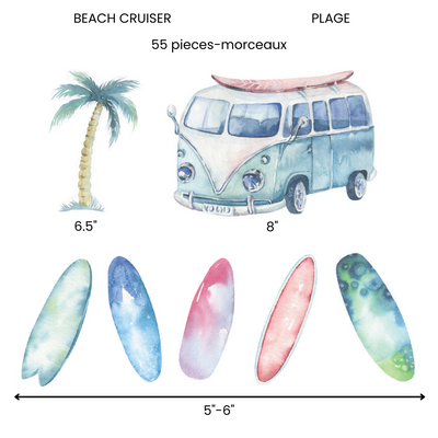 Beach Cruiser Wall Decals