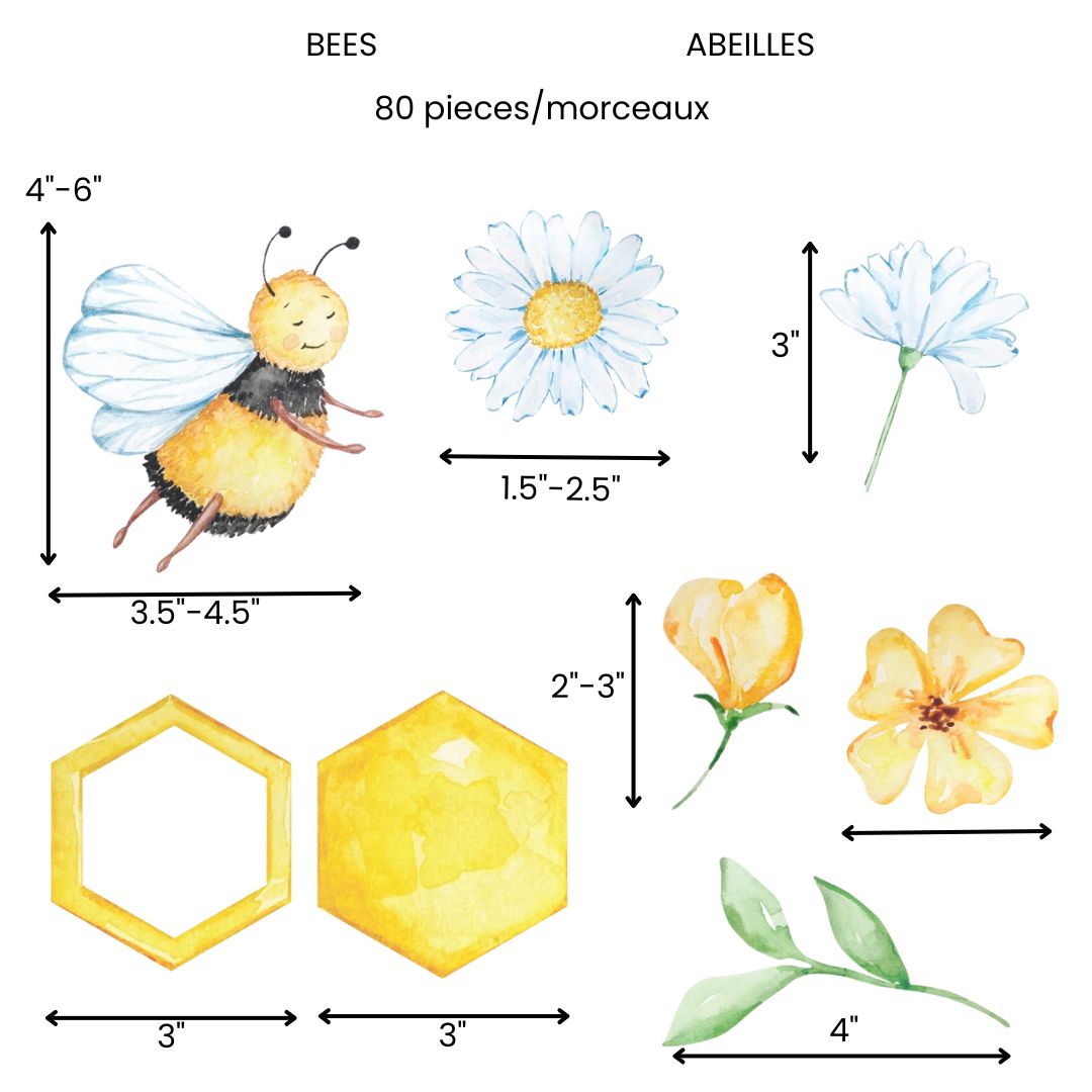 Autocollants Muraux Abeilles