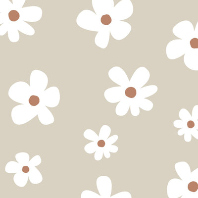 Charming fabric wall decals featuring bright and cheerful daisies in various sizes, perfect for adding a touch of floral beauty to a child's room, nursery, or any space.

