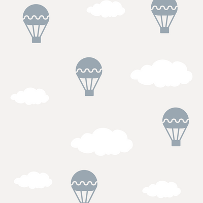 Soft and whimsical fabric wall decals featuring  hot air balloons and clouds. These non-toxic decals are removable and perfect for adding a calming and dreamy atmosphere to nurseries or children's rooms.