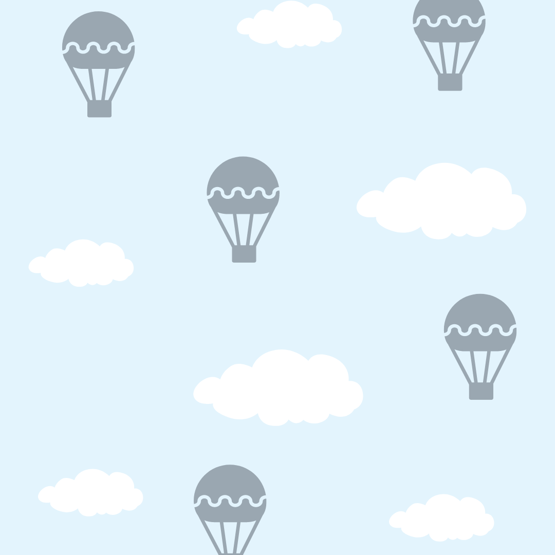 Hot Air Balloon and Cloud Wall Decals