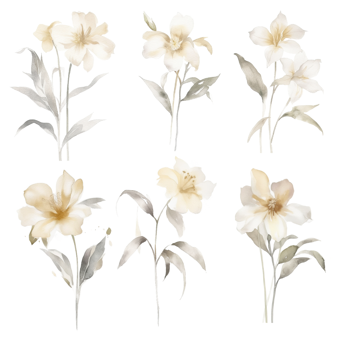 Elegant lily flowers fabric wall decals featuring soft, beautiful colors. These non-toxic and removable decals bring a touch of sophistication and nature to any room, ideal for bedrooms, living areas, or bathrooms, creating a serene and calming atmosphere.