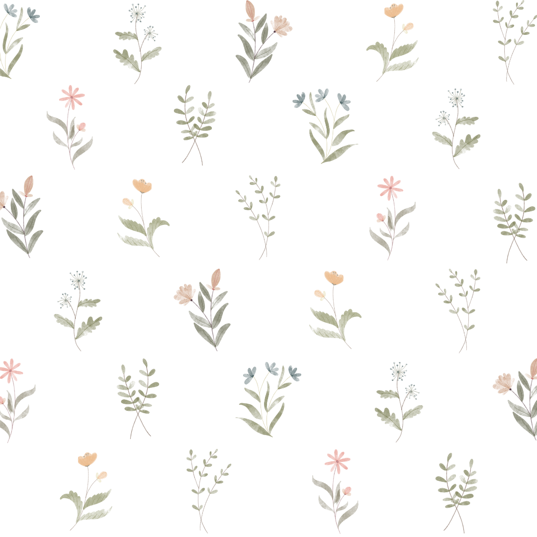 Soft Watercolour Flowers Wall Decals