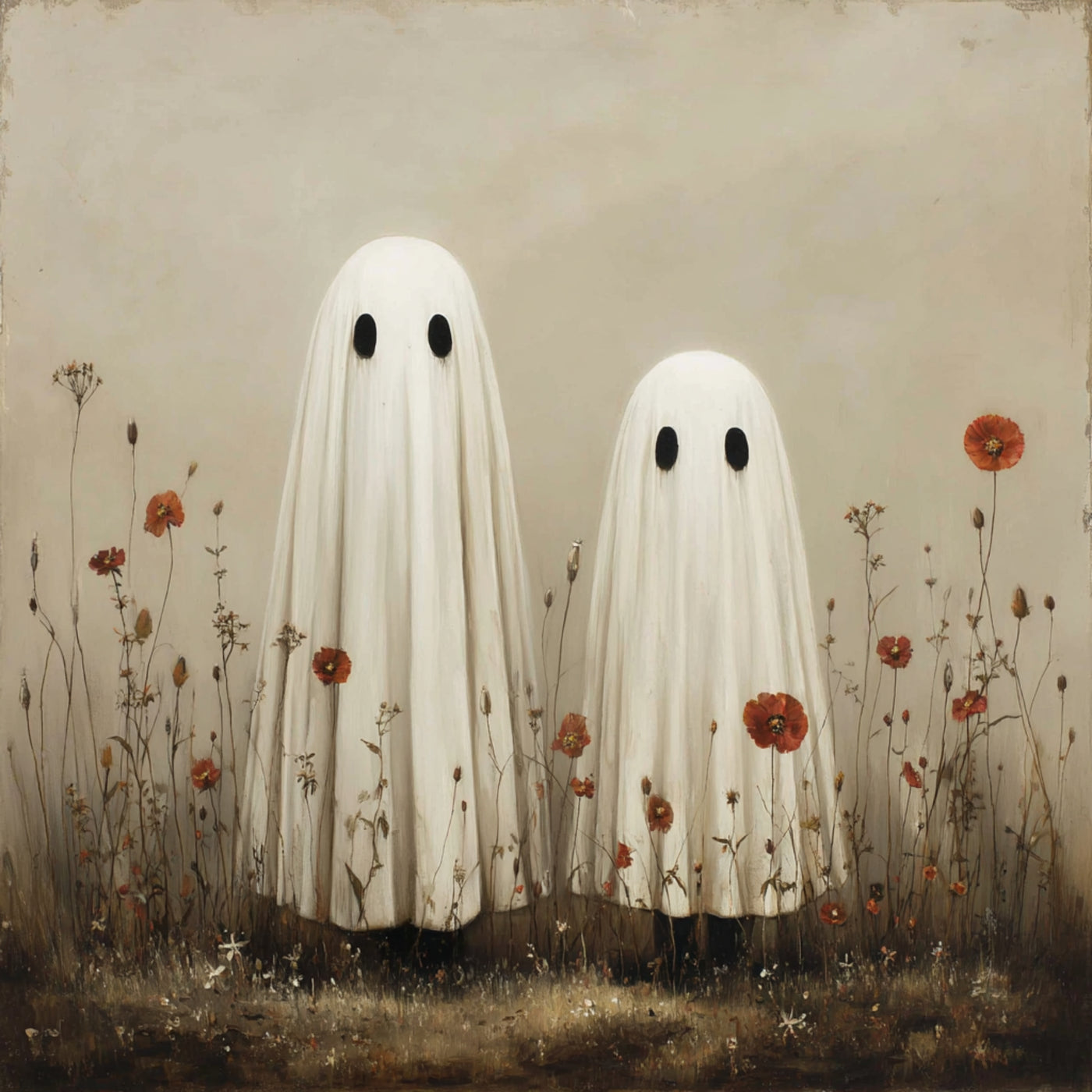 Halloween Vintage Ghost Wall Decals