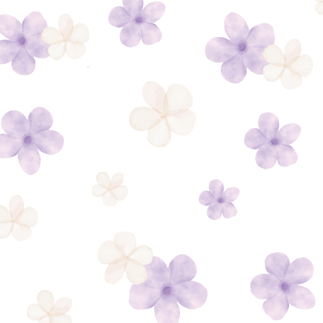 Warm Purple and white Floral Wall Decals