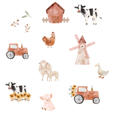 Farm animals wall decals