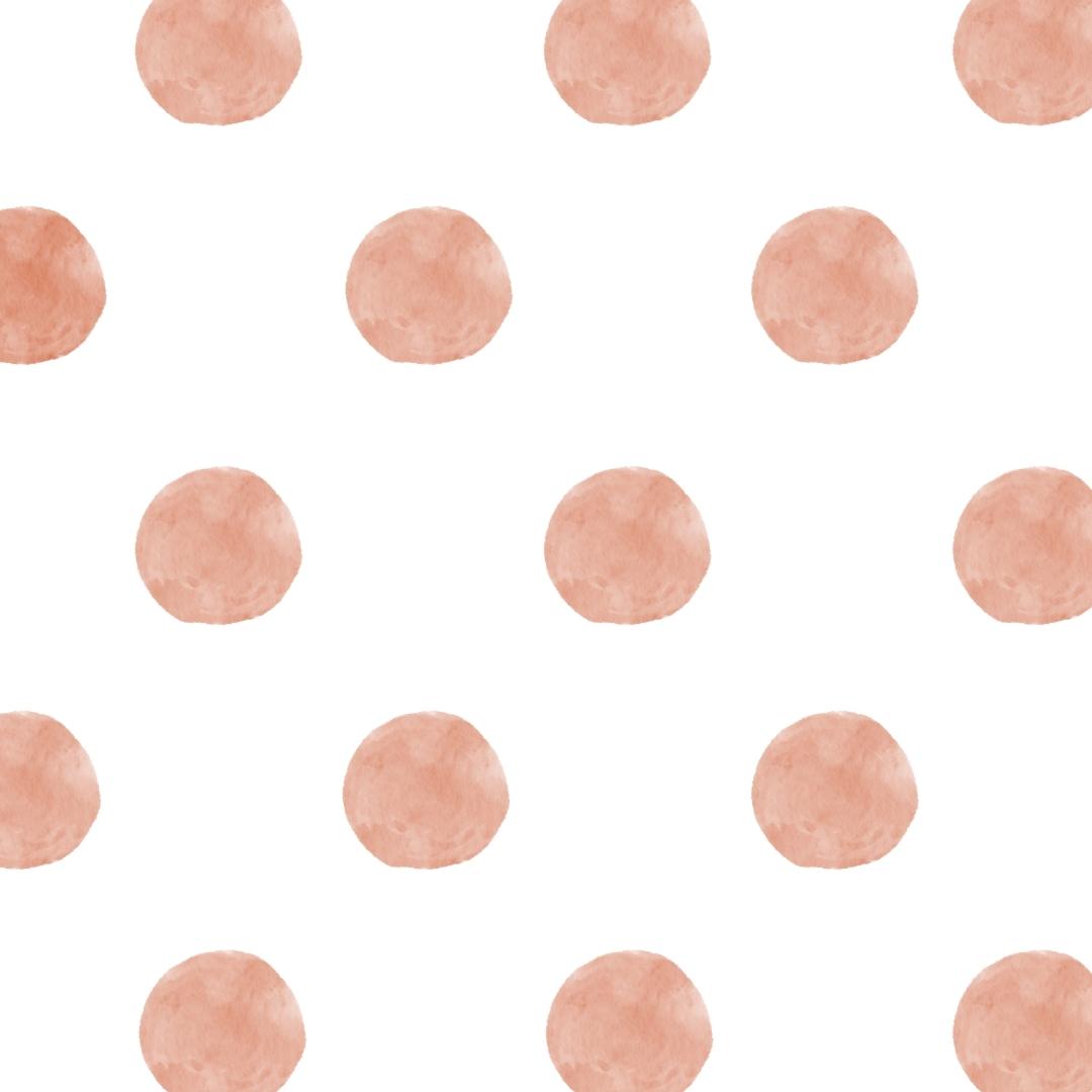 White background with terracotta dots wall decals