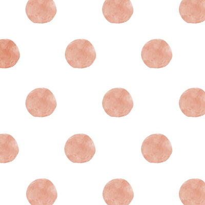 White background with terracotta dots wall decals