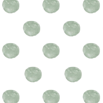 Fabric wall decals with delicate watercolor sage dots, adding a subtle and serene touch to your interior decor.