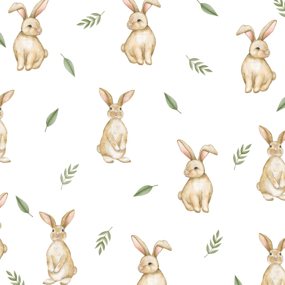 Bunnies and Leaves Wall Decals