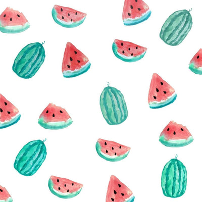 White background with watermelon wall decals