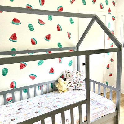 Children's bedroom with watermelon wall decals